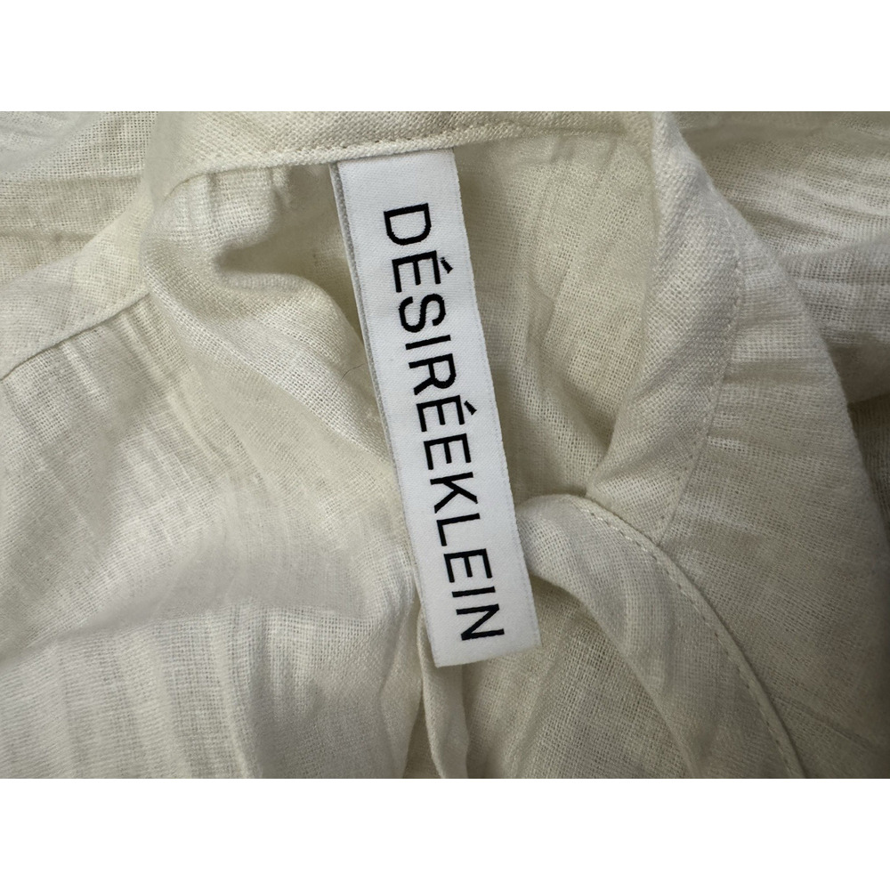 Desiree Klein Hedy Sleeveless Wrap Dress Ivory Size Small - Picture 11 of 12
